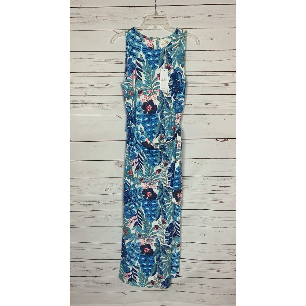Lilly Pulitzer Women's S Small Estela Midi Dress Breezy Aqua Blue NEW TAGS $168